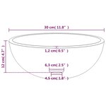 vidaXL Lavabo Verre trempé 30x12 cm Transparent