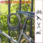 Antivol pour vélo 8120EURDPRO - Câble torsadé en acier - 1 8 m de longueur