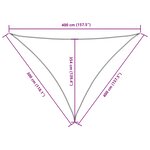 vidaXL Voile de parasol tissu oxford triangulaire 3x4x4 m marron