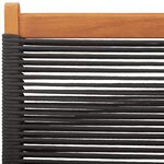 vidaXL Chaises de jardin lot de 2 noir bois d'acacia et polypropylène