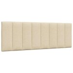 vidaXL Lit avec matelas crème 140x200 cm tissu
