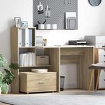 vidaXL Bureau Chêne sonoma 131 5 x 50 x 106 5 cm Bois d'ingénierie