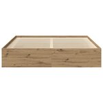 vidaXL Cadre de lit sans matelas chêne artisanal 180x200 cm