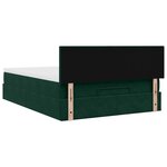 vidaXL Cadre de lit ottoman avec matelas vert foncé 140x190 cm velours