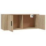 vidaXL Meuble TV mural Chêne Sonoma 100x34 5x40 cm