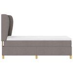 vidaXL Lit à ressorts avec matelas Taupe 200 x 100 cm tissu