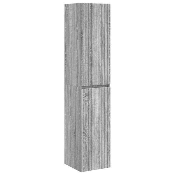 vidaXL Cabinet de Salle de Bain Mural Sonoma gris 33 x 34 5 x 160 cm