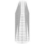 vidaXL Lit surélevé à gabion Fer galvanisé 610x50x100 cm