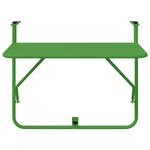 vidaXL Table Suspendue de Balcon Vert 60 x 39 x 65 cm Acier