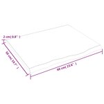 vidaXL Étagère murale 60x50x2 cm bois de chêne massif non traité