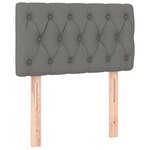 vidaXL Sommier à lattes de lit avec matelas et LED Gris foncé 80x200cm