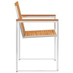 vidaXL Chaises de jardin lot de 8 avec coussins Bois d'acacia solide