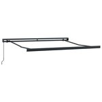 vidaXL Auvent Rétractable Vert et blanc 350 x 250 cm Tissu et Métal