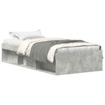 vidaXL Cadre de lit sans matelas gris béton 90x200 cm