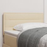 vidaXL Headboard LED Design Lignes Crème 90 cm Tissu