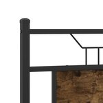 vidaXL Cadre de lit sans matelas chêne fumé 140x200 cm bois ingénierie