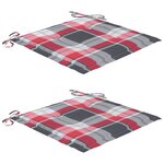 vidaXL Chaises de jardin avec coussins lot de 2 Bois d'acacia massif