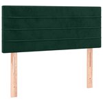 vidaXL Sommier à lattes de lit et matelas Vert foncé 80x200 cm Velours