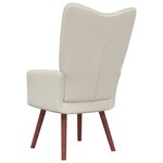vidaXL Chaise de relaxation Blanc crème Velours