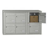 Bloc collectif leabox.com  3x2  grade 3  simple face  Extérieur  fixation murale   Gris agate RAL 7038 finition brillante