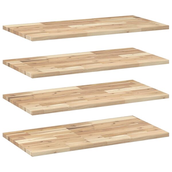 vidaXL Étagères flottantes 4 Pièces 60x40x2 cm acacia massif non traité