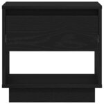 vidaXL Table de nuit Chêne noir 45 x 34 x 44 cm Bois d'ingénierie