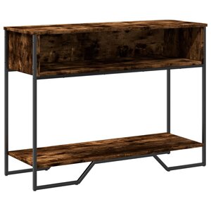 vidaXL Table console chêne fumé 100x35x74 5 cm bois d'ingénierie
