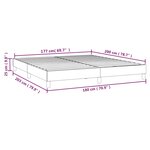 vidaXL Cadre de lit gris foncé 180x200 cm tissu