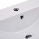 vidaXL Lavabo encastré 61 x 39 5 x 18 5 cm Céramique Blanc