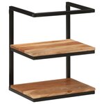 vidaXL Étagère murale 40x30x50 cm bois massif d'acacia et fer