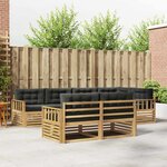 vidaXL Ensemble de canapés d'extérieur 7 pc Blanc et anthracite