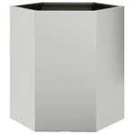 vidaXL Jardinières 2 Pièces hexagone 46x40x45 cm acier patinable