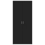 vidaXL Meuble à chaussures Noir 80x39x180 cm Bois d'ingénierie