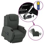 vidaXL Fauteuil Gris Similicuir
