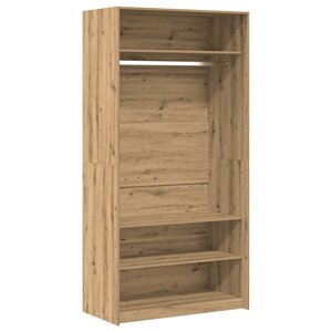 vidaXL Garde-robe chêne artisanal 100x50x200 cm bois d'ingénierie