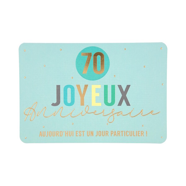Carte De Voeux - Anniversaire - 70 ans
