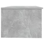 vidaXL Table basse gris béton 102x50x36 cm bois d'ingénierie