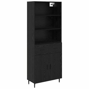vidaXL Haut Armoire avec tiroir Chêne noir 69 5 x 34 x 180 cm