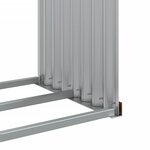 vidaXL Porte-bûches aspect bois 120x45x100 cm acier galvanisé