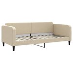vidaXL Lit de repos crème 90x200 cm tissu
