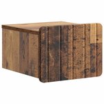 vidaXL Cabinet de chevet mural 2 pc Bois ancien 33 x 34 5 x 24 cm