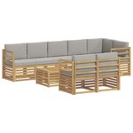 vidaXL Ensemble de canapés d'extérieur 9 pc Blanc et gris clair