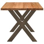 vidaXL Table à manger marron clair bois de chêne massif rectangulaire