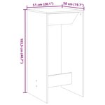 vidaXL Table de bar chêne marron 51x50x103 5 cm bois d'ingénierie