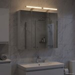 vidaXL Armoire Miroir de Salle de Bain Blanc 70 x 14 5 x 70 cm