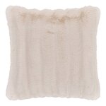 Coussin fourrure artificielle blanc 45 x 45 cm