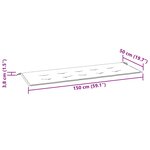 vidaXL Coussin de banc de jardin rouge bordeaux 150x50x4 cm