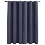 vidaXL Rideau occultant et anneaux en métal Anthracite 290x245 cm