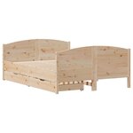 vidaXL Cadre de lit sans matelas 140x200 cm bois massif de pin
