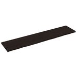 vidaXL Dessus de table marron foncé bois chêne massif traité